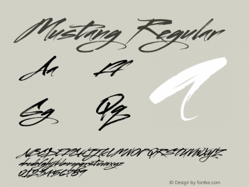 Mustang Regular 1.000 Font Sample