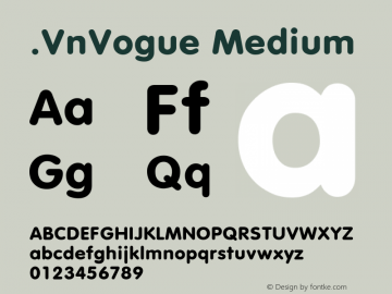 .VnVogue Medium 1.0 Mon Oct 26 23:41:17 1992 Font Sample