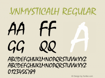 .VnMysticalH Regular Macromedia Fontographer 4.1 10/24/97 Font Sample