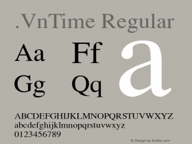 .VnTime Regular MS core font:V1.00图片样张