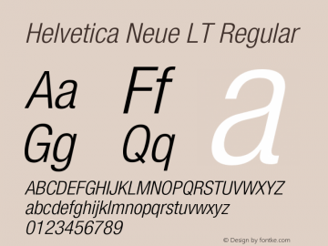 Helvetica Neue LT Regular 006.000图片样张