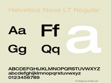 Helvetica Neue LT Regular 006.000图片样张