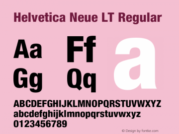 Helvetica Neue LT Regular 006.000图片样张