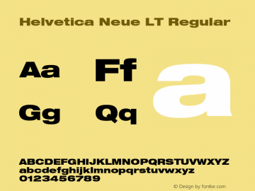 Helvetica Neue LT Regular 006.000图片样张