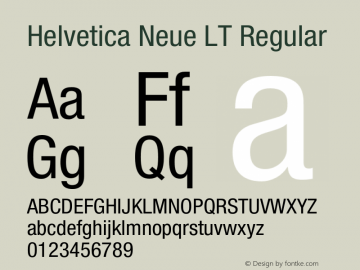 Helvetica Neue LT Regular 006.000图片样张