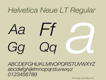 Helvetica Neue LT Regular 006.000图片样张