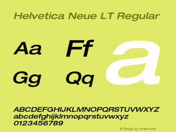 Helvetica Neue LT Regular 006.000图片样张