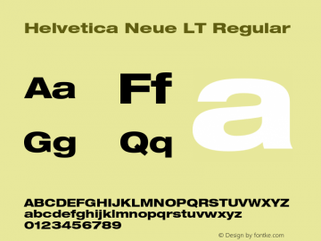 Helvetica Neue LT Regular 006.000图片样张