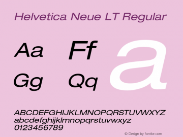 Helvetica Neue LT Regular 006.000图片样张