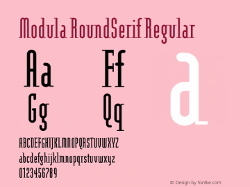 Modula RoundSerif Regular 001.000 Font Sample