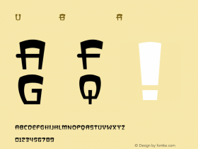 UltraBronzo Regular Version 001.000 Font Sample