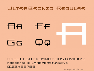 UltraBronzo Regular Version 001.000 Font Sample