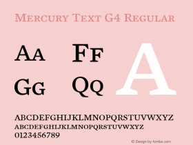 Mercury Text G4 Regular 001.000图片样张