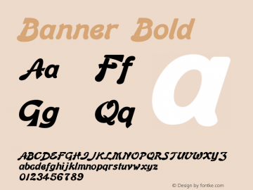 Banner Bold Altsys Fontographer 4.1 12/26/94图片样张