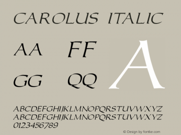 Carolus Italic Version 1.00图片样张