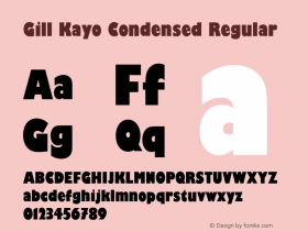 Gill Kayo Condensed Regular 001.000图片样张