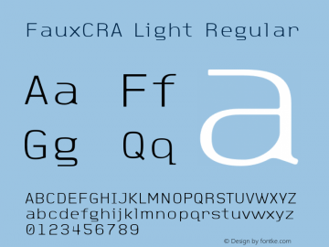 FauxCRA Light Regular 001.000图片样张