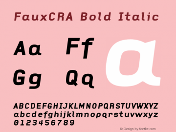 FauxCRA Bold Italic 001.000图片样张