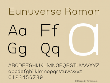 Eunuverse Roman 001.000 Font Sample