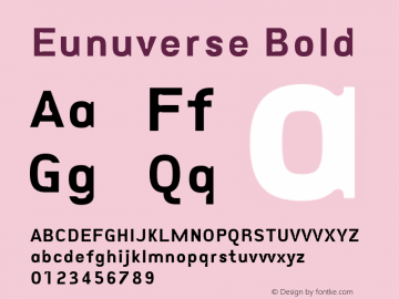 Eunuverse Bold 001.000 Font Sample
