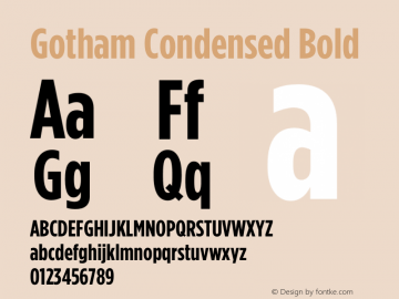 Gotham Condensed Bold 001.000图片样张