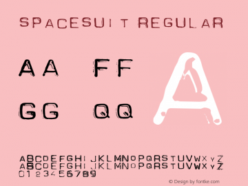 Spacesuit Regular Altsys Fontographer 4.1 11/10/97图片样张