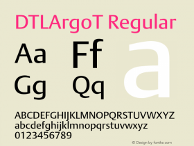 DTLArgoT Regular 001.000 Font Sample