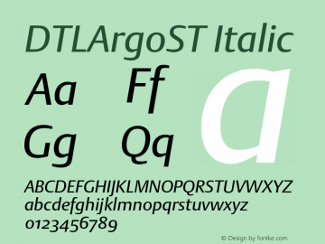 DTLArgoST Italic 001.000图片样张