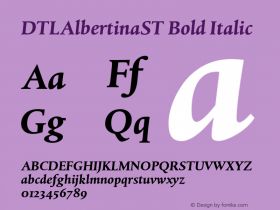 DTLAlbertinaST Bold Italic 001.000图片样张