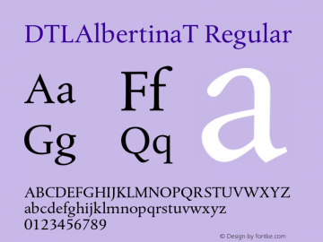 DTLAlbertinaT Regular 001.000图片样张