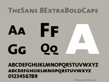 TheSans 8ExtraBoldCaps Version 1.0 Font Sample