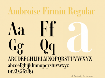 Ambroise Firmin Regular 001.000图片样张