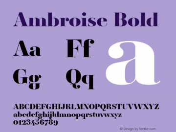 Ambroise Bold 001.000 Font Sample