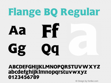 Flange BQ Regular 001.000 Font Sample