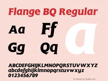 Flange BQ Regular 001.000 Font Sample