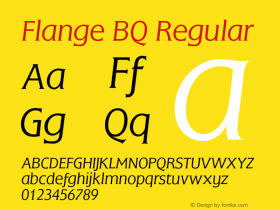 Flange BQ Regular 001.000 Font Sample