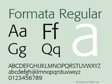 Formata Regular Version 001.001 Font Sample