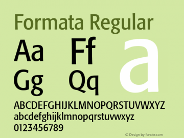 Formata Regular Version 001.000 Font Sample