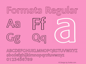 Formata Regular Version 001.000 Font Sample