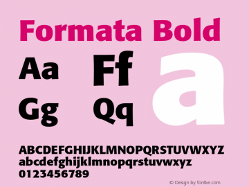 Formata Bold 001.001 Font Sample