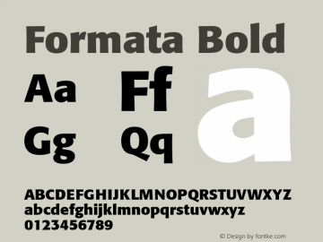 Formata Bold Version 1.00 Font Sample