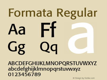 Formata Regular Version 001.001 Font Sample