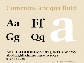 Comenius Antiqua Bold Version 001.000图片样张