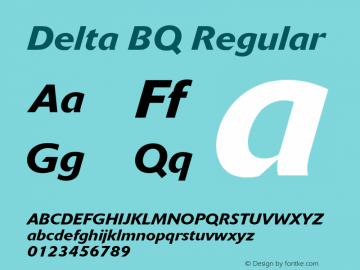 Delta BQ Regular 001.000 Font Sample