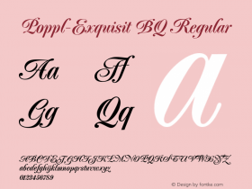 Poppl-Exquisit BQ Regular Version 001.000 Font Sample