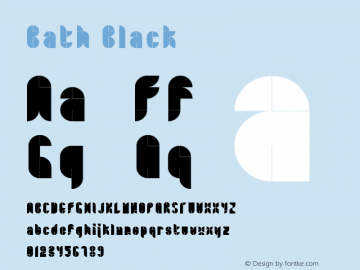 Bath Black Macromedia Fontographer 4.1.4 26.09.2001 Font Sample