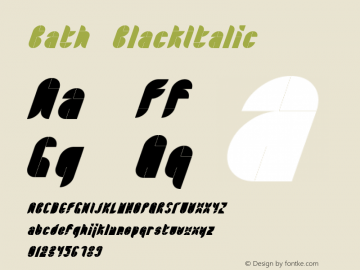 Bath BlackItalic Macromedia Fontographer 4.1.4 26.09.2001图片样张