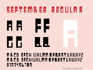 september Regular Macromedia Fontographer 4.1 29.10.00图片样张