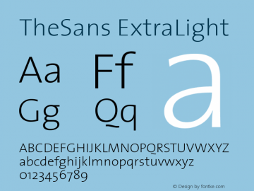 TheSans ExtraLight 1.0图片样张