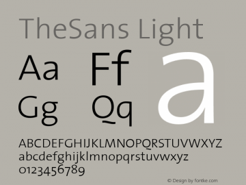 TheSans Light 1.0图片样张